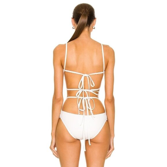 CHRISTOPHER ESBER Looped Tie Bikini Bottom in White 2 New Womens Swimsuit - Picture 10 of 11